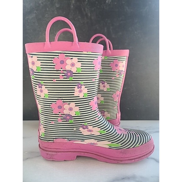 Lily & Dan Girls Pull Handle Rain Boots - Picture 3 of 10